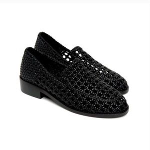 NWT Cynthia Rowley Black Woven Loafers